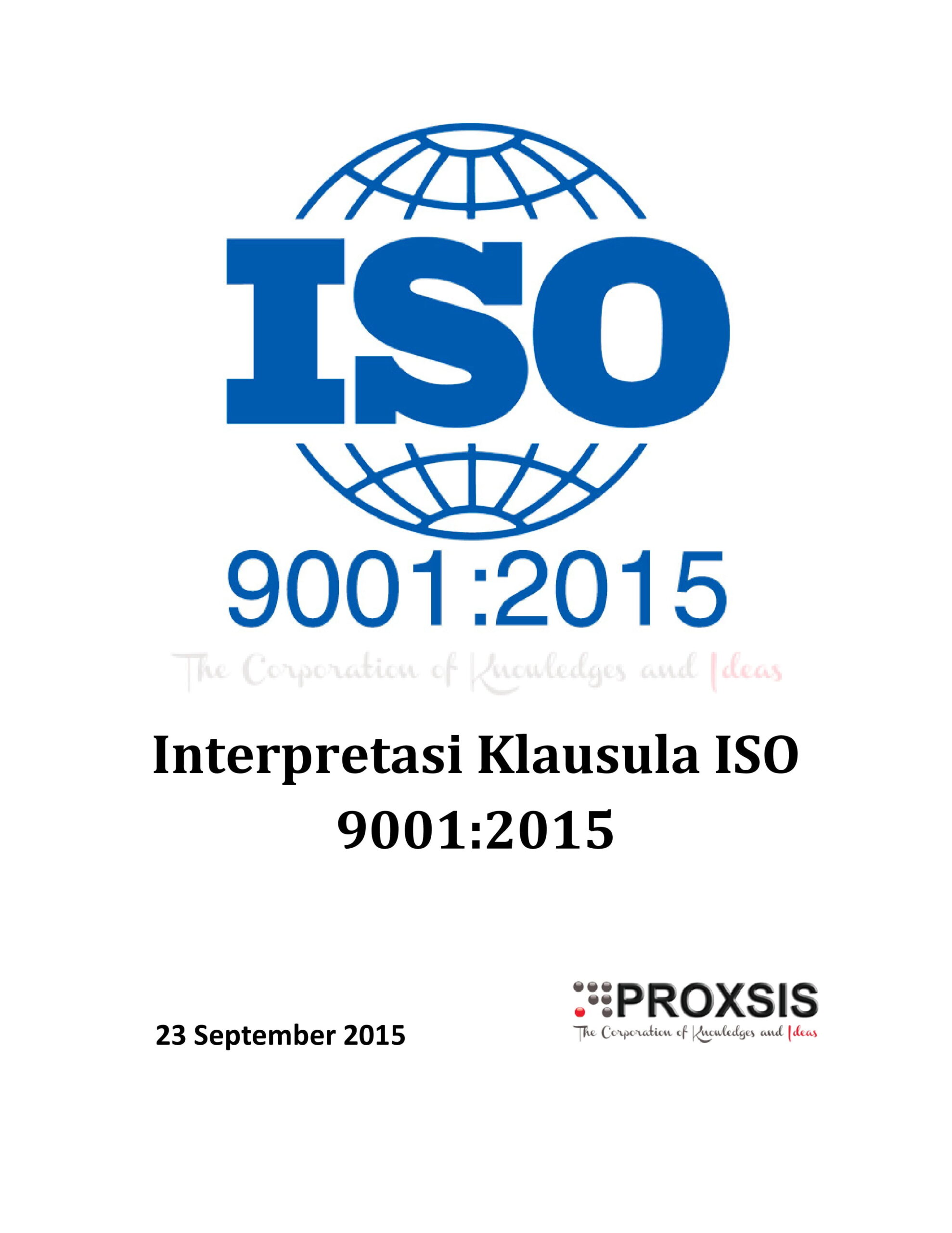 Upgrading ISO 9001 - Indonesia Productivity Quality Institute