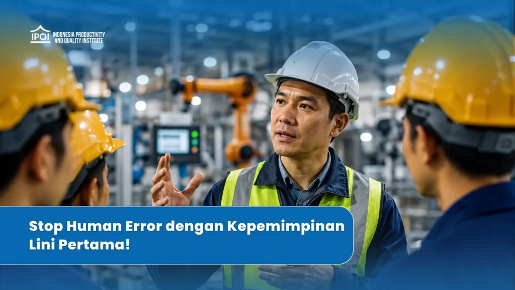 Supervisor produksi sedang memimpin briefing tim di lapangan