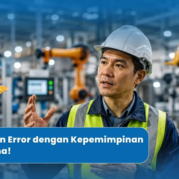 Supervisor produksi sedang memimpin briefing tim di lapangan