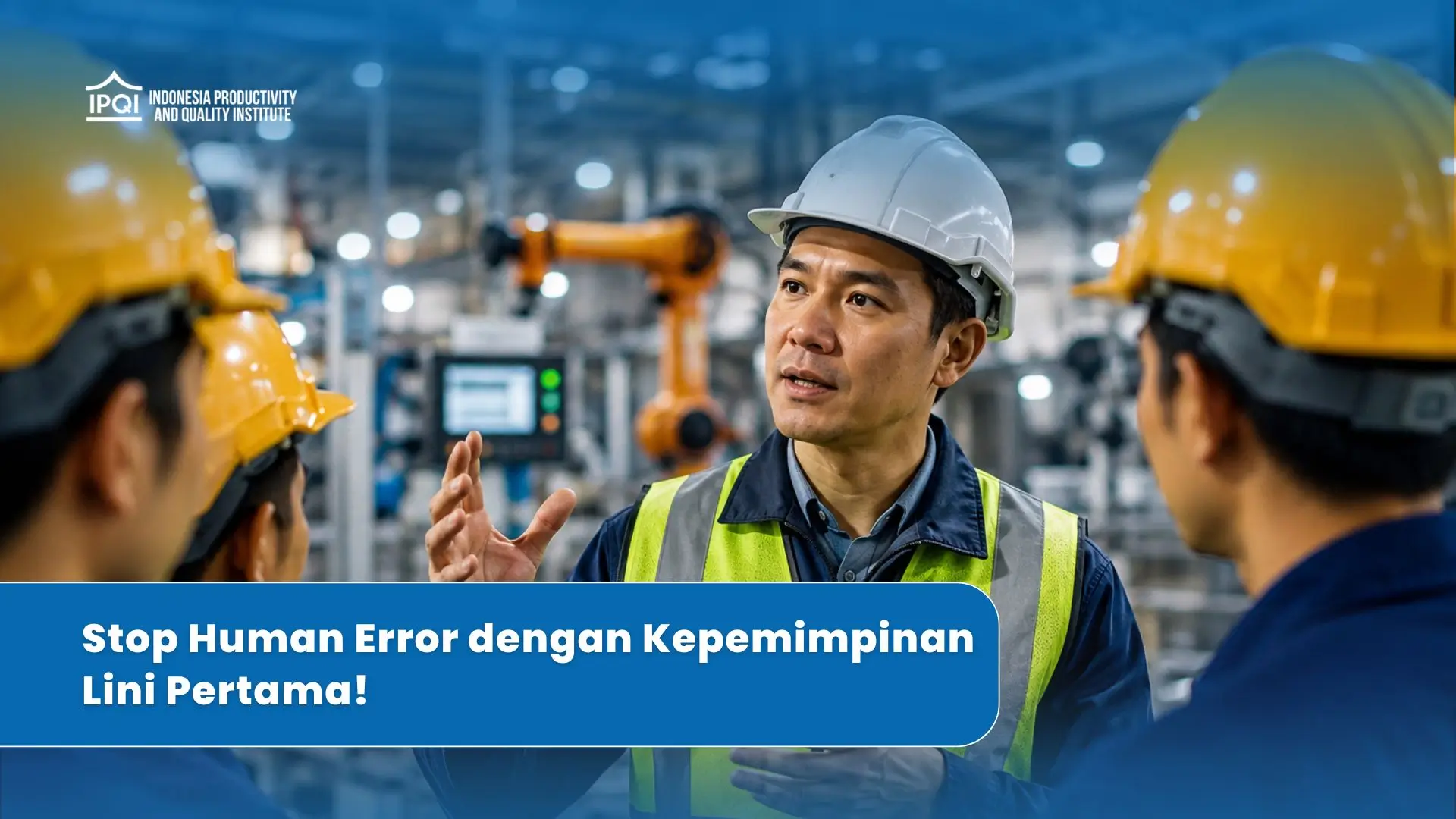 Supervisor produksi sedang memimpin briefing tim di lapangan