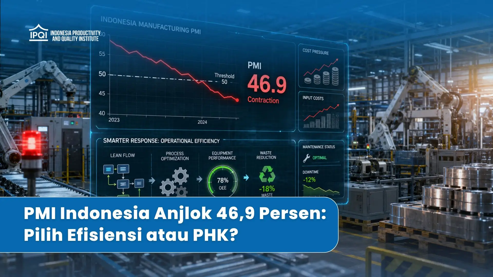 Grafik Penurunan PMI Manufaktur Indonesia Juni 2026